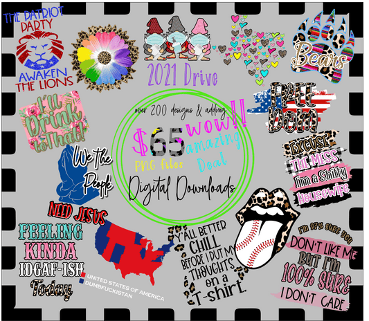 2021 DRIVE PNG files Digital Instant Download NO DISCOUNTS ALLOWED - Do it yourself Transfers