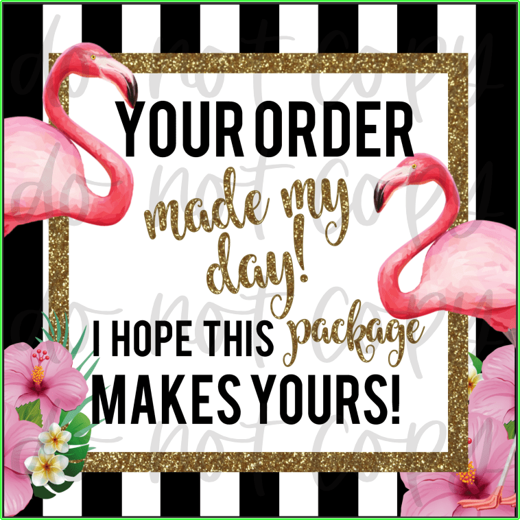 RTS 2.5 INCH STICKERS YOU MADE MY DAY PACKAGING BUSINESS STICKER 100 PACKS - Do it yourself Transfers