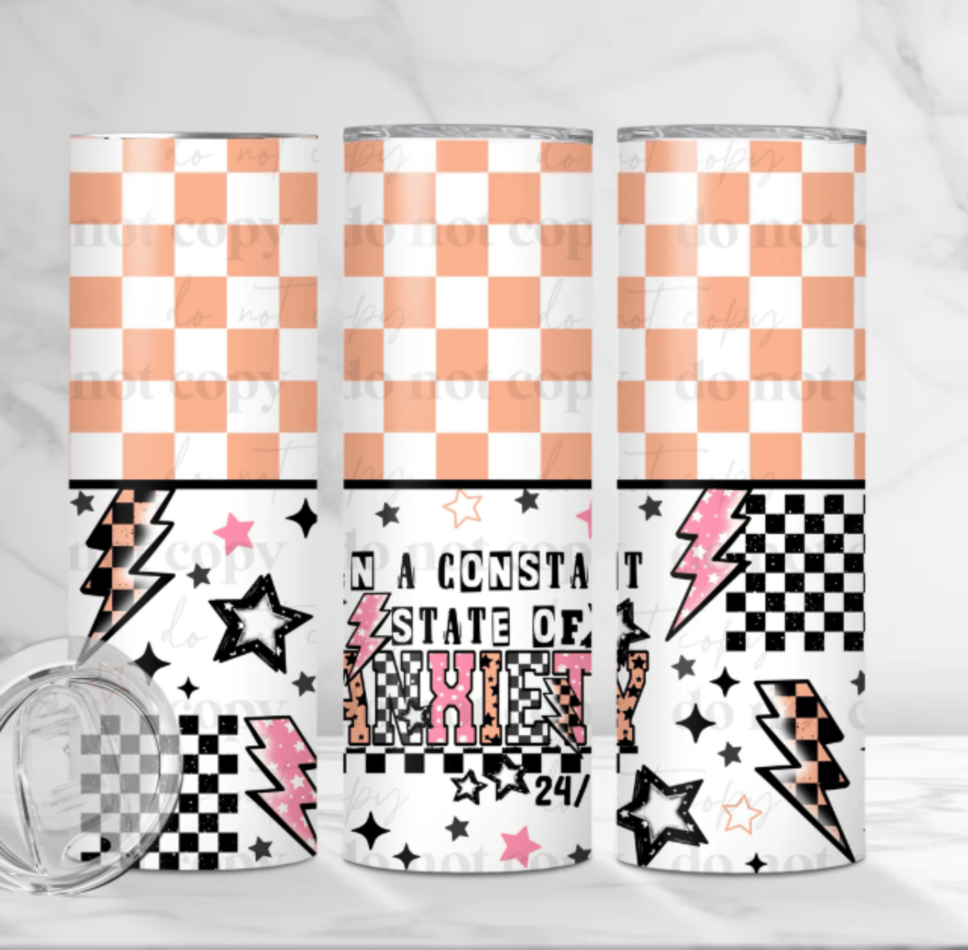 RTS IN A CONSTANT STATE OF ANXIETY CUP WRAP TUMBLER 20 oz STRAIGHT SKINNY TUMBLER WRAP 9.6x8.3 - Do it yourself Transfers